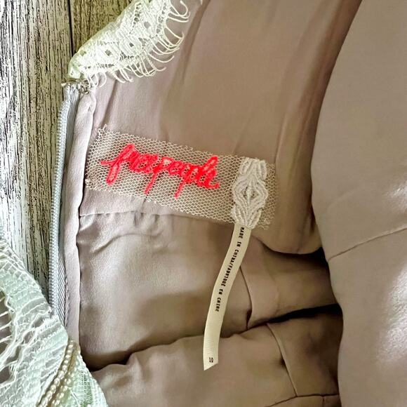 Free People Womens Boho Formal Lace Pale Mint Elegant Romantic Maxi Dress Sz 10 - Picture 12 of 12